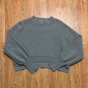 Free People Gray Crew Neck Sweater